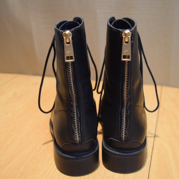 Joie Leather Biker Lace Up Combat Boots Size 37 Womens Excellent Used Condition! - Picture 3 of 10